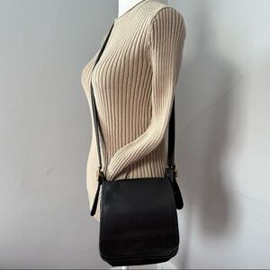Coach Vintage 9145 Studio Flap Black Leather Crossbody Shoulder Bag